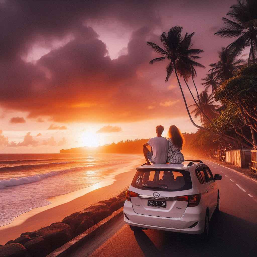 Sunset Romantis di Pantai Pandanan: Akses Termudah Pakai Mobil