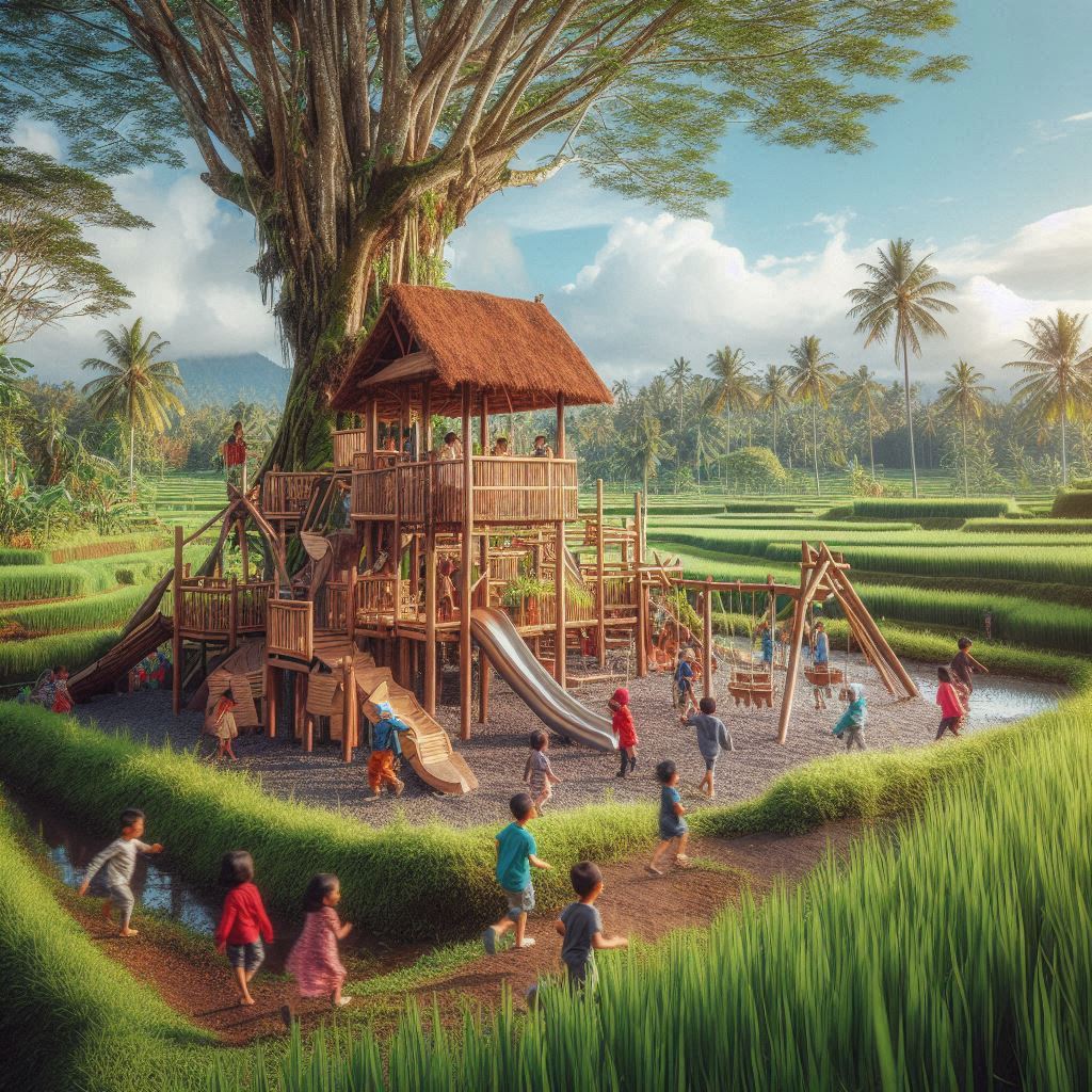 Taman Bermain Alam Anak di Desa Lingsar: Liburan Edukatif dengan Sewa Mobil Lombok