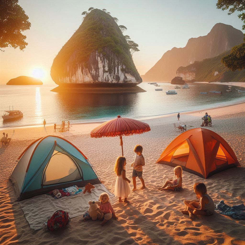 Berkemah Ramah Anak di Pantai Batu Payung