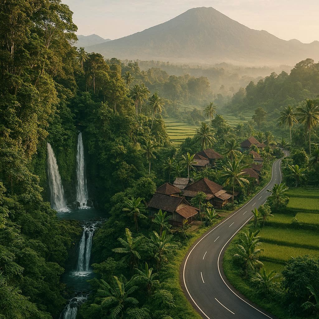 Rute Air Terjun Tetebatu Loop Trip Sehari